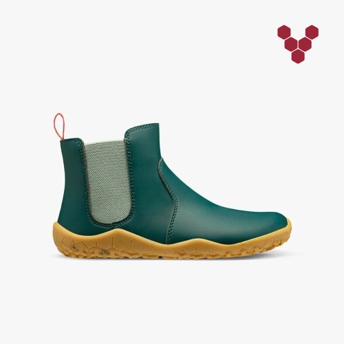 Vivobarefoot Fulham Rubber II Little Forest Folk Lasten Kengät Vihreä (FI-NX6R)